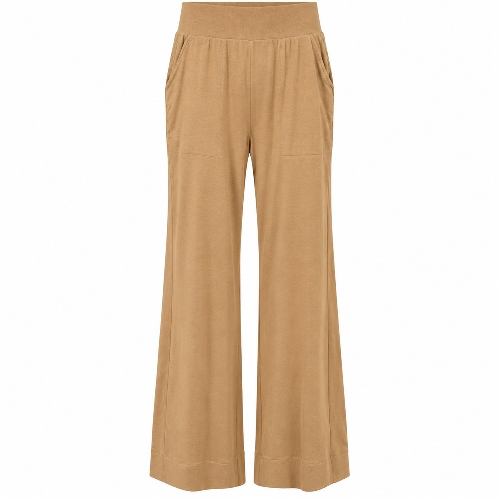 Pact Coastal Clean Girl Ribbed Wide Leg Pants Women Small Minimalist Sustainable